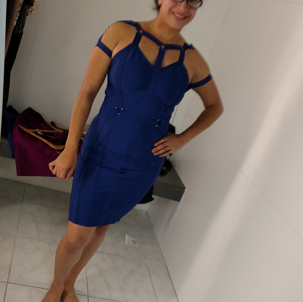 Bandage bodycon caged dress.